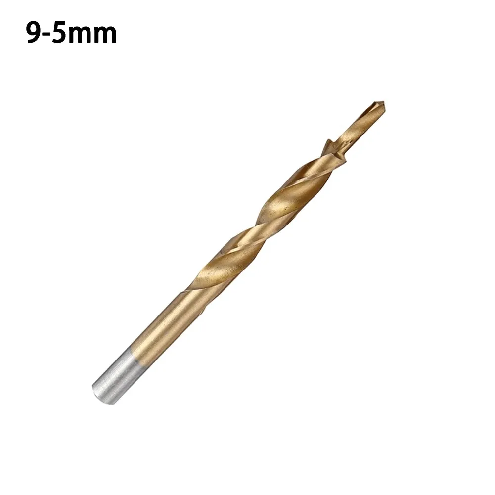 

Spiral Step Drill Bit Woodworking Oblique Hole Positioning Drill HSS 42 Titanium Plated Step Ladder Drill 8-4 9-5 10-5 10-6 12-8