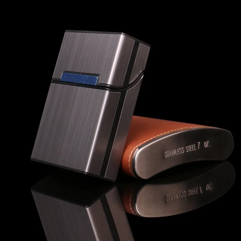 

Creative Metal Cigarette Case Aluminum Alloy 20piece Magnetic Button Cigar Cigarette Case Moisture Men Women Smoking Accessories