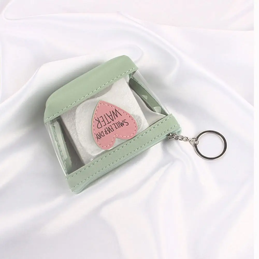 

Storage Bags For Women Money Bag PU Leather PVC Heart Transparent Coin Purse Lipstick Storage Bag Mini Cosmetic Bag