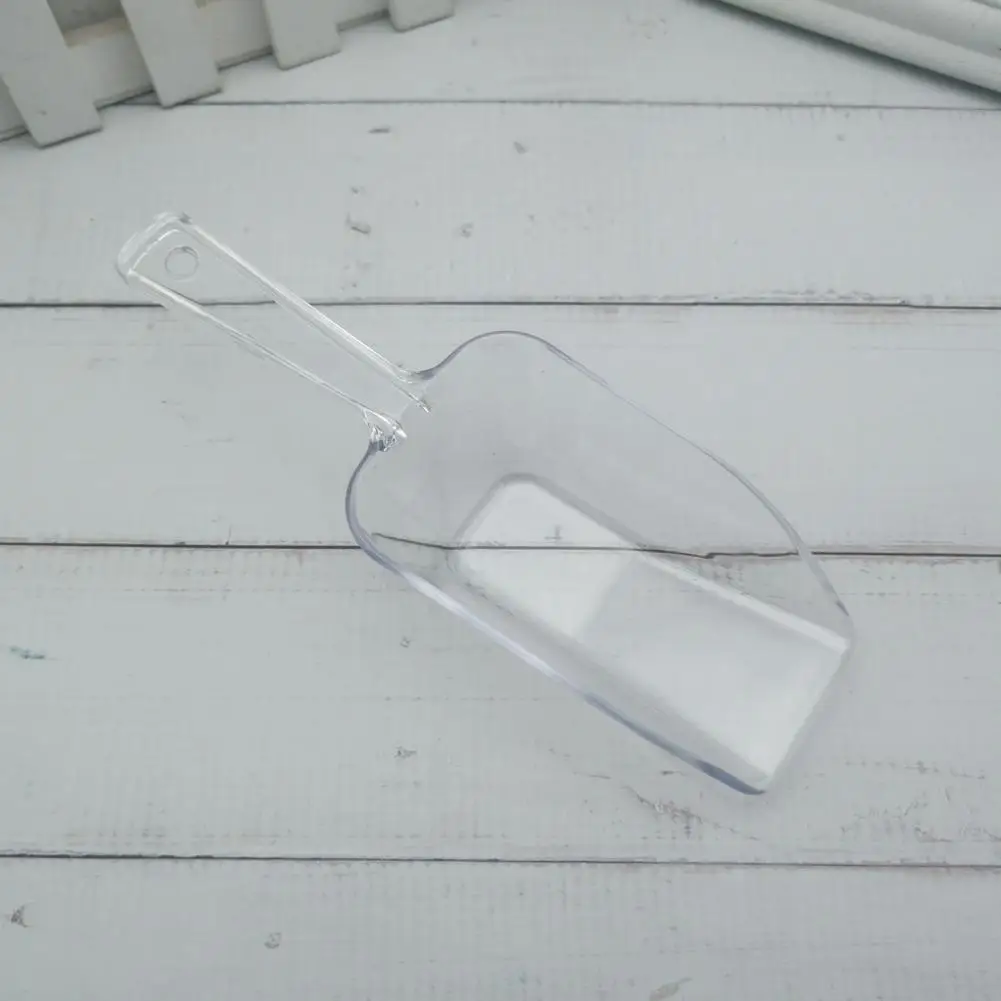 6PCS Clear Measuring Spoon Plastic Ice Scoop Scoopers Measuring Cup Shovel For Candy Dessert Buffet Ice Cream Protein Powder