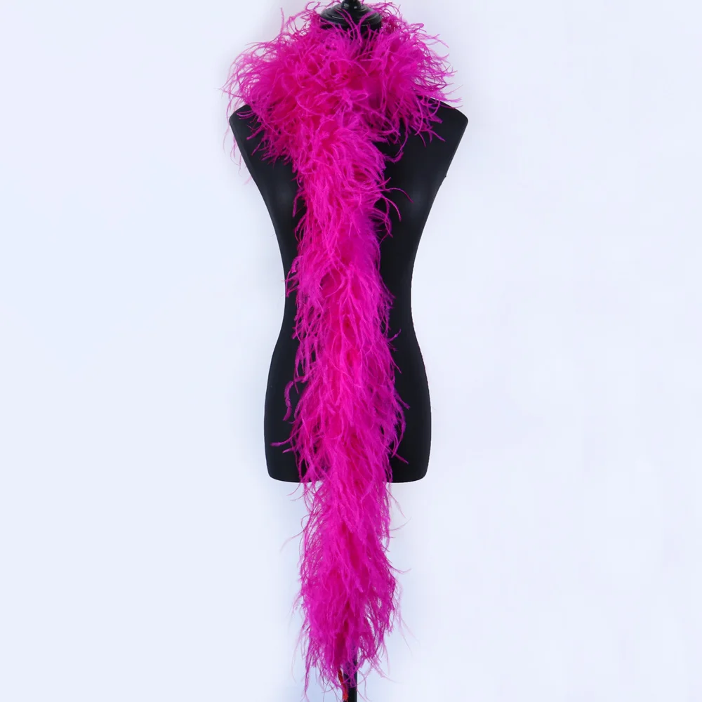 

50CM 4-20Ply Colorful Ostrich Feather Boa High Quality Ostrich Plume Trim Jewelry Costume Party Wedding Dress ClothesDecoration