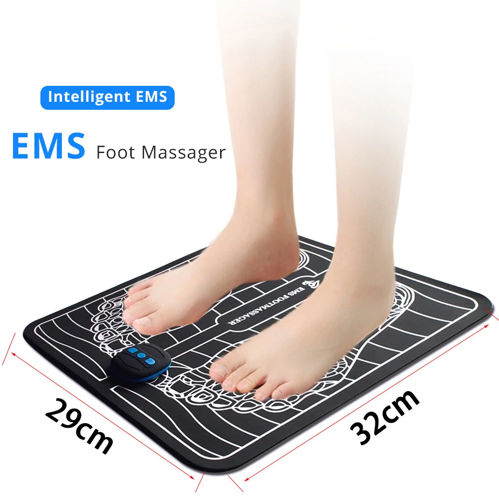 EMS Electric Foot Massager Mat 6 Modes Relieve Pain Muscle Stimulator Blood Circulation vibration Foot Massage Machine Feet SPA images - 6