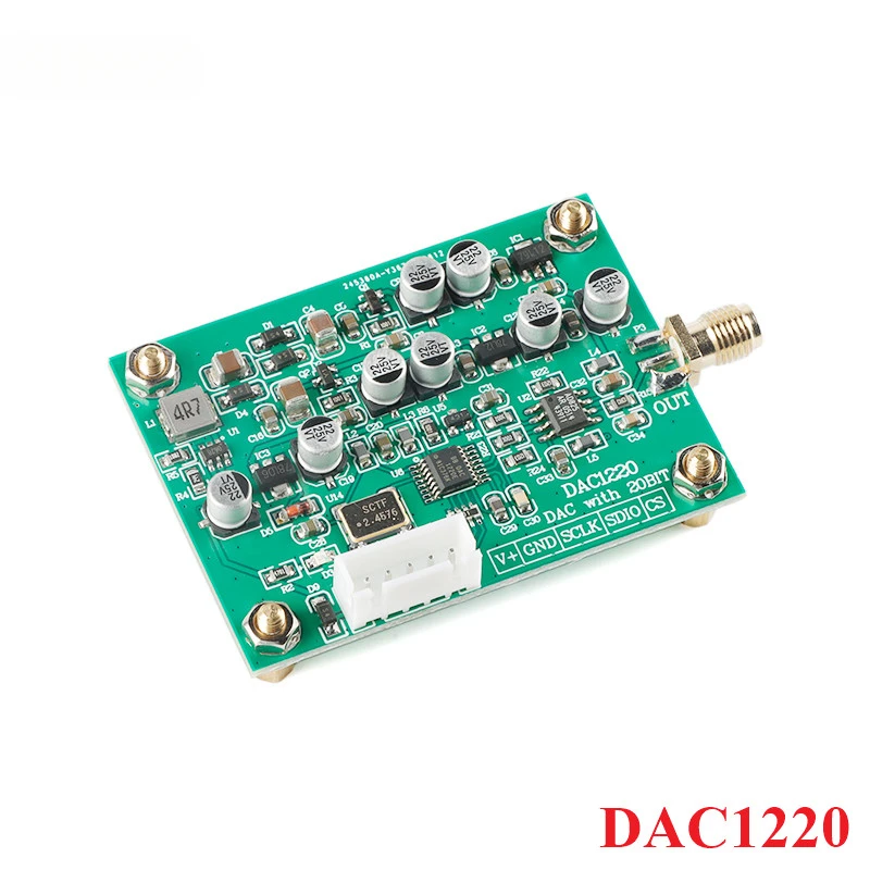 

DAC1220 Digital-to-analog Conversion Data Acquisition Module DAC 20/16 Bit Adjustable Positive and Negative 10V Voltage Referenc