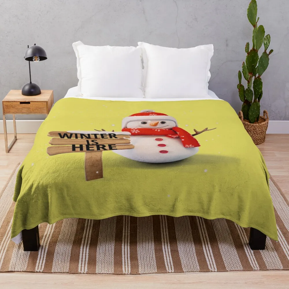 

Зима здесь, с Новым годом, плед, одеяло в стиле ретро, тонкое ватное одеяло