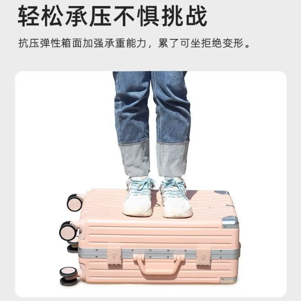 Luggage Fixed belt Luggage Women Men Suitcase On Wheels Spinner Trolley Case Bag 18