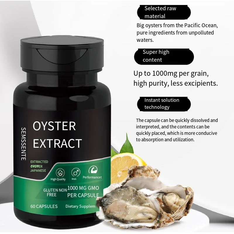 

Oyster Extract Promotes Testosterone Secretion and Enhances Sperm Motility and Immunity Gluten Free Dietary Supportment Non Gmo