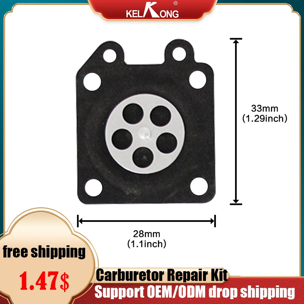 KELKONG 1pc Metering Diaphragm WALBRO WA WT WY WYJ WYK WYL WYM WYP WZ Carburetor Zenoah 2500 3800 4500 Chainsaw Repair Parts