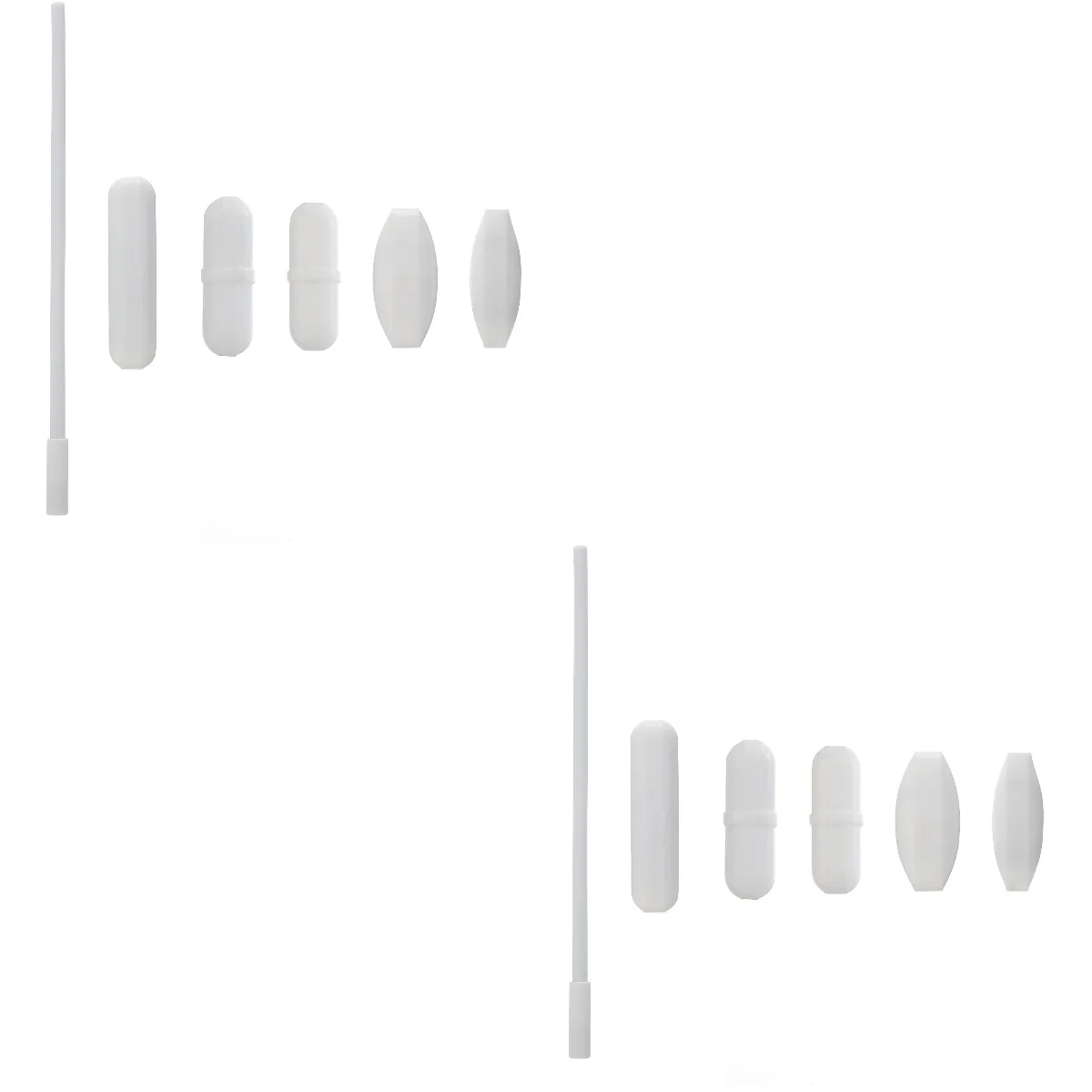 

2 Sets Magnetic Stirrers Set Practical Bars Durable Stirring Bars (White)