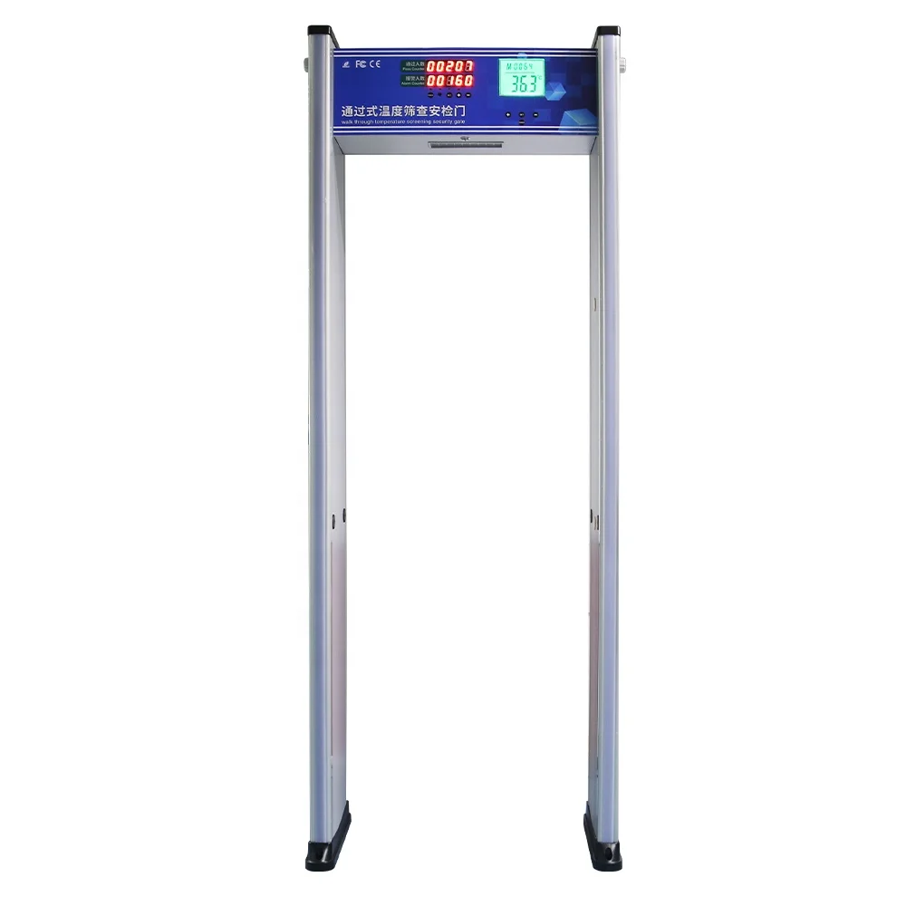 

Walk Through Body Temperature Scanner Detector Multi 6 Zones Metal Detector Gate TS-BS600