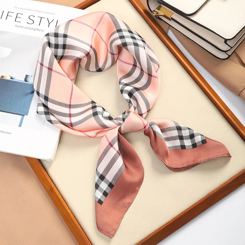 Шикарные шелковые шарфы для женщин квадратный шарф 70 с защитой шеи сумка