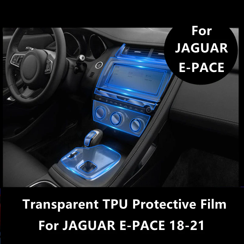 

For JAGUAR E-PACE 18-21 Car Interior Center Console Transparent TPU Protective Film Anti-scratch Repair Film Accessories