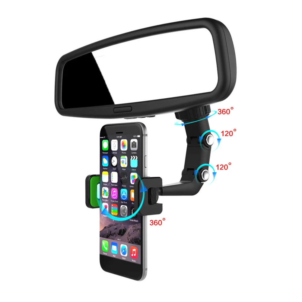 new 360° rotating car phone holder universal windshield rearview multifunctional mount clip mobile phone holde for iphone 13 p free global ship