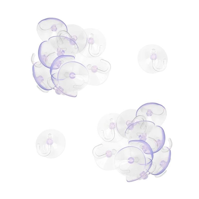 

PVC Plastic Suction Cup Hook 40Mm 24 Pcs Clear Blue