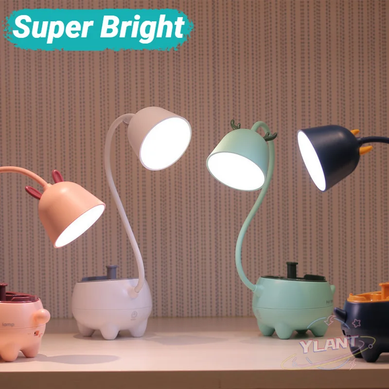 

New Smart Touch USB Charging Pet LED Table Lamp 3 Modes Lighting Adjustable Brightness Dimmable Desk Lamp for Children's Gift