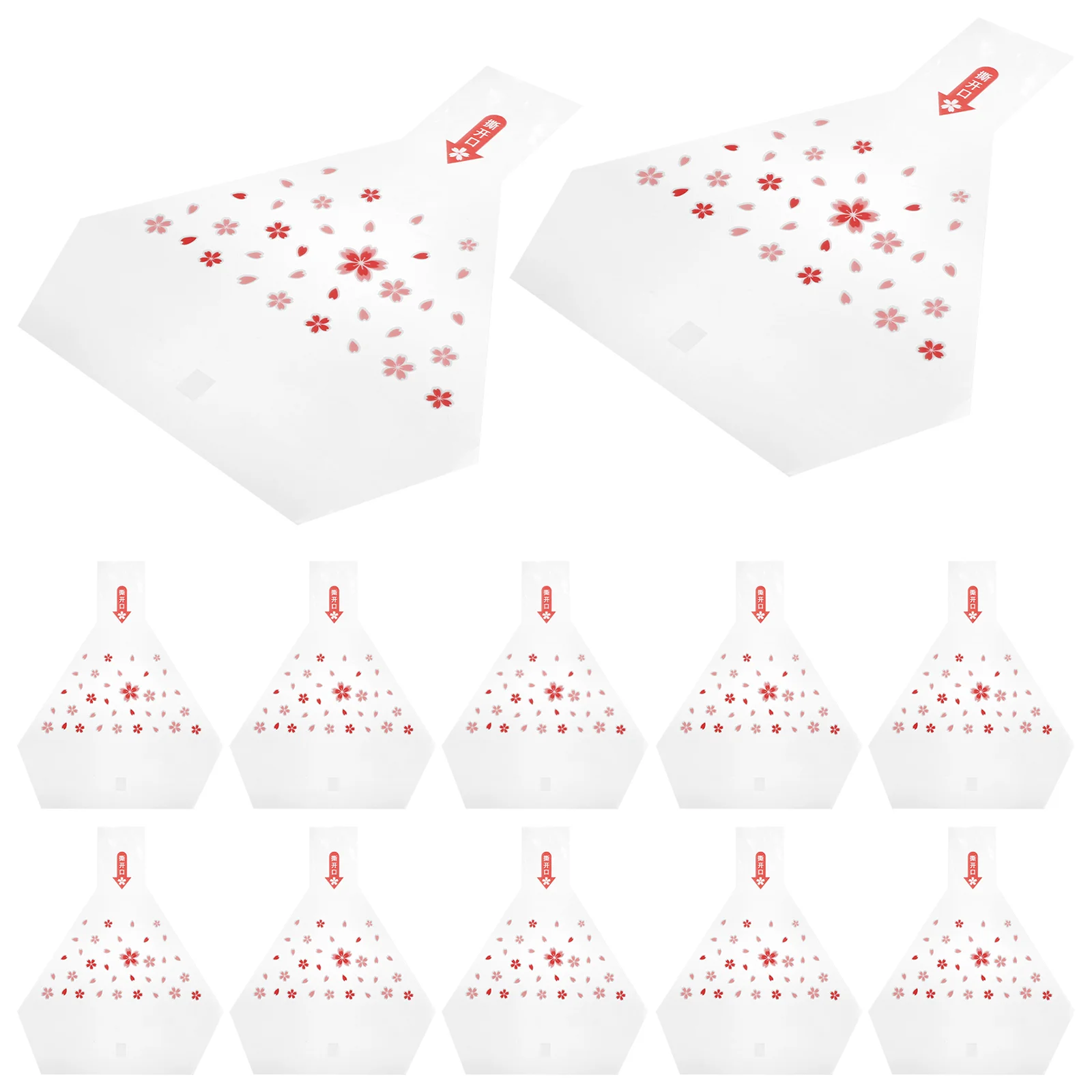 

50 Pcs Japanese-style Rice Ball Wrapping Paper Plastic Onigiri Packing Wrappers