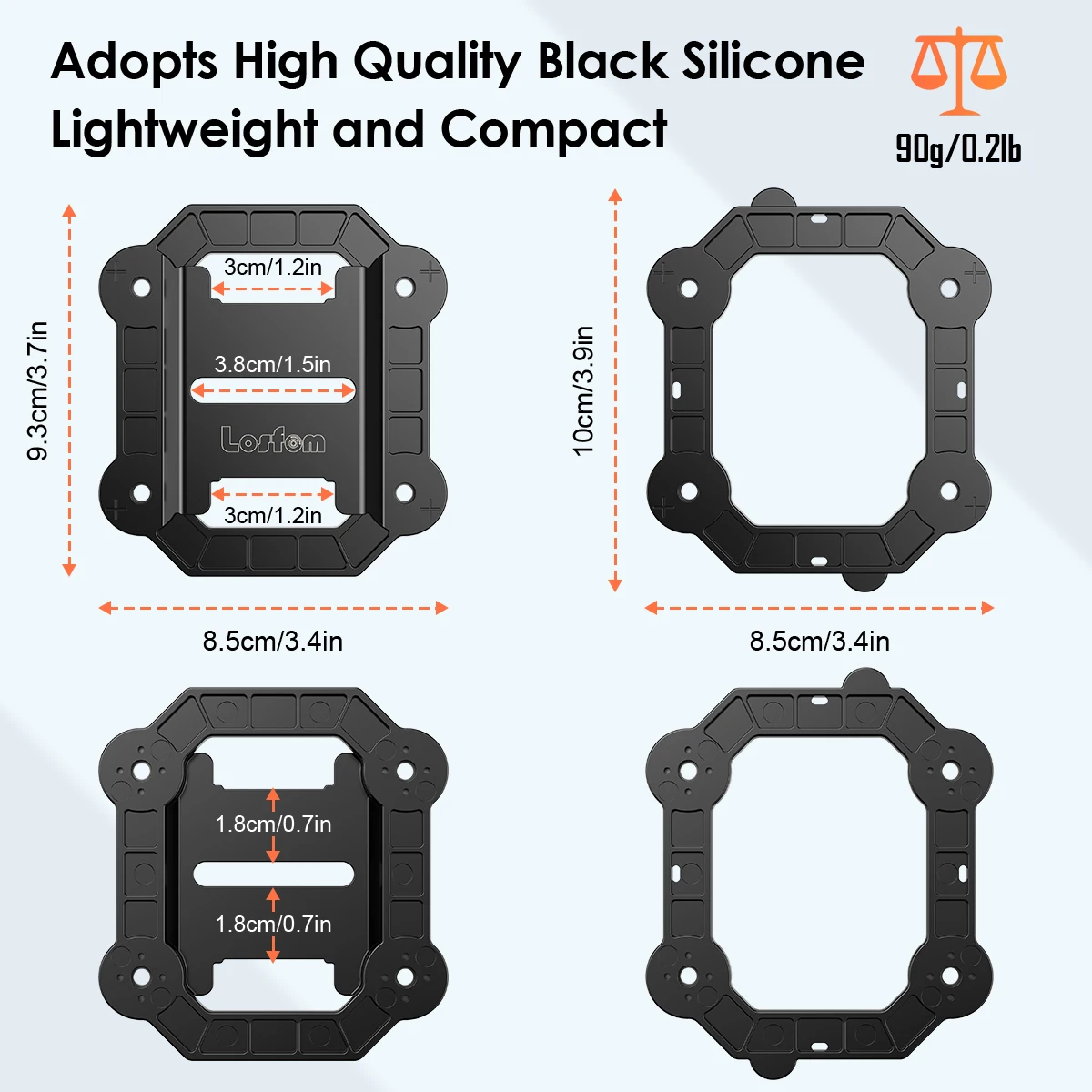 Магнитный зажим BOBLOV для камеры портативные черные силиконовые зажимы