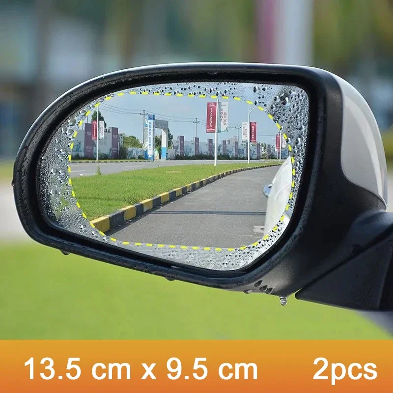 

2 шт. автомобильная наклейка непромокаемая пленка для зеркала заднего вида автомобиля зеркало заднего вида дождевая пленка прозрачный прицел авто зеркало окно прозрачная пленка