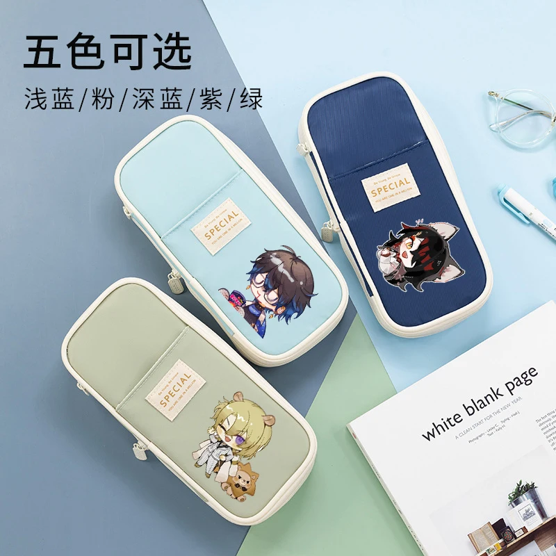 

VTuber Group Luxiem Ike Mysta Vox Luca Shu Pen Storage Bag Stationery Student High Capacity Pencil Case Gift for Kids Teenagers