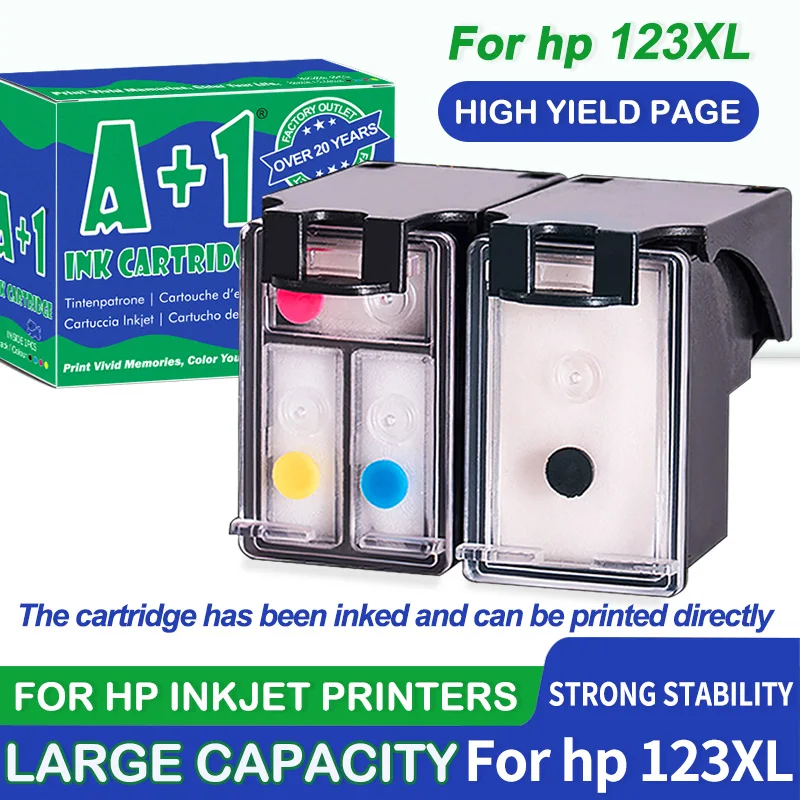 

A+1 123XL Replacement for hp Deskjet 2620 Ink Cartridge for HP123 Deskjet 2630 2632 2130 2132 2134 Officejet 3830 3831 38