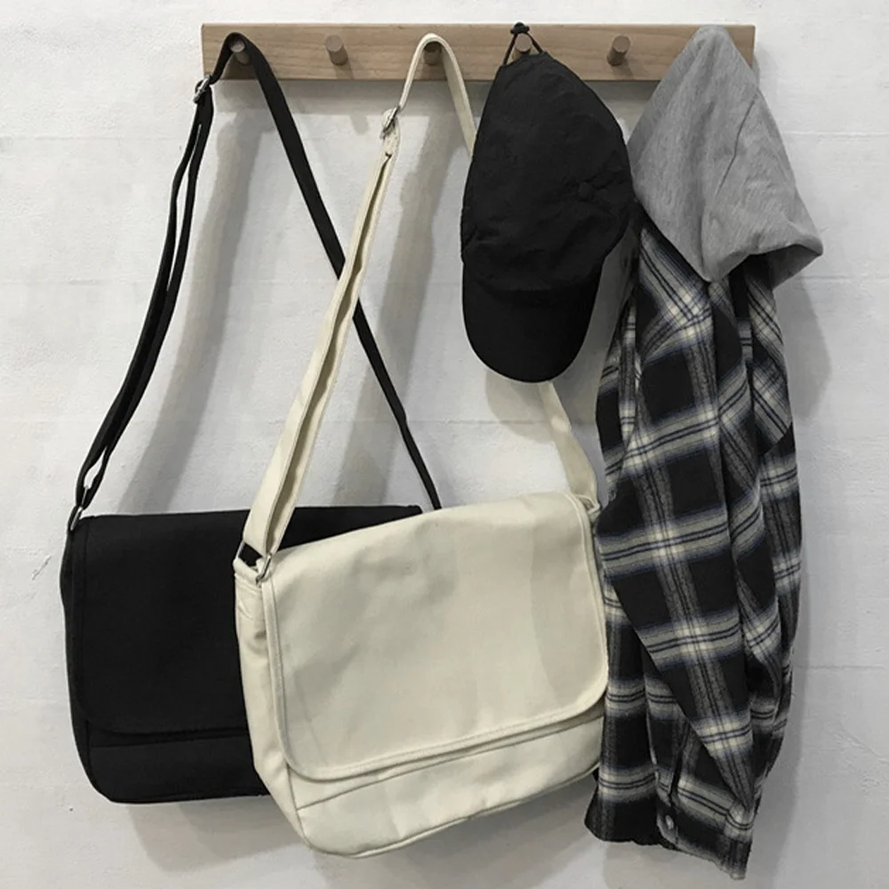

2023 Women Bag Messenger Bags Fashion Canvas Shopper Large Shoulder Crossbody Youth Organizer Harajuku School Pack Men Satchels