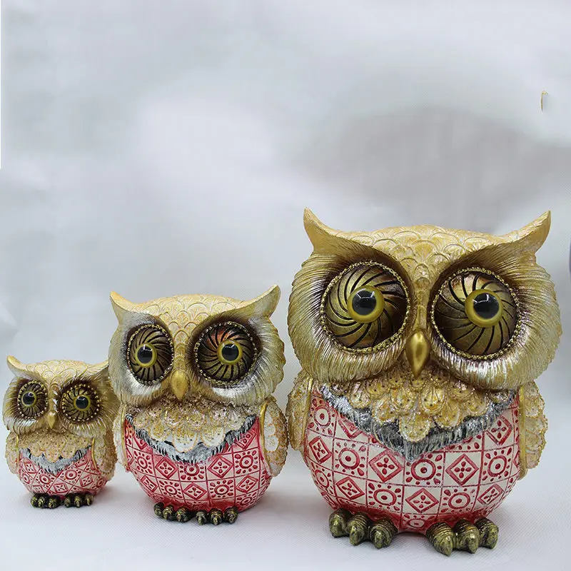 

Statues Decorative Owl Easter Resin Sculptures Living Room Ornaments Home Modern Figurines Table Crafts