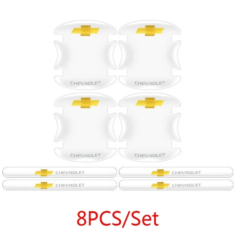 

Защитные наклейки на дверную ручку автомобиля для Chevrolet Aveo Captiva Cruze Impala Lacetti Orlando Sail Spark Tracker Trax Tahoe