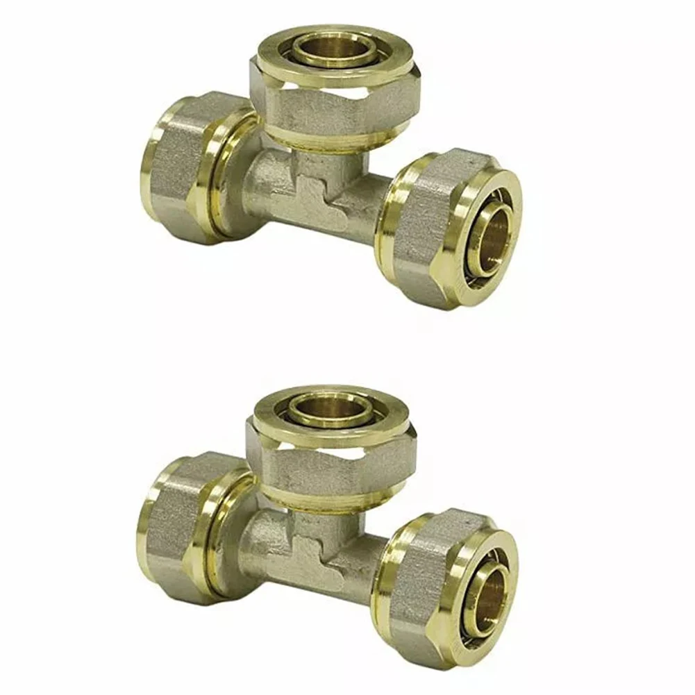 2 шт. тройник латунные соединители фитинг 16 мм-16 мм соединитель водопроводной