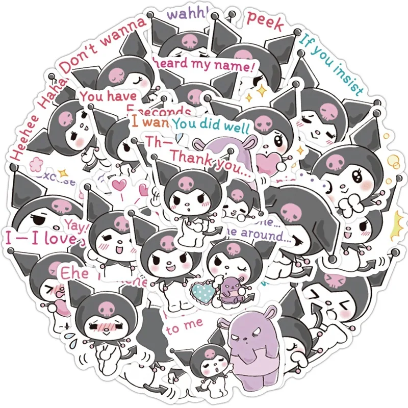 

32 / 40pcs Kuromi Sticker Cute Sticker Pack Notebook Guitar Skateboard Sticker Laptop Skin Cute Toys for Girls Sanrio Sticker