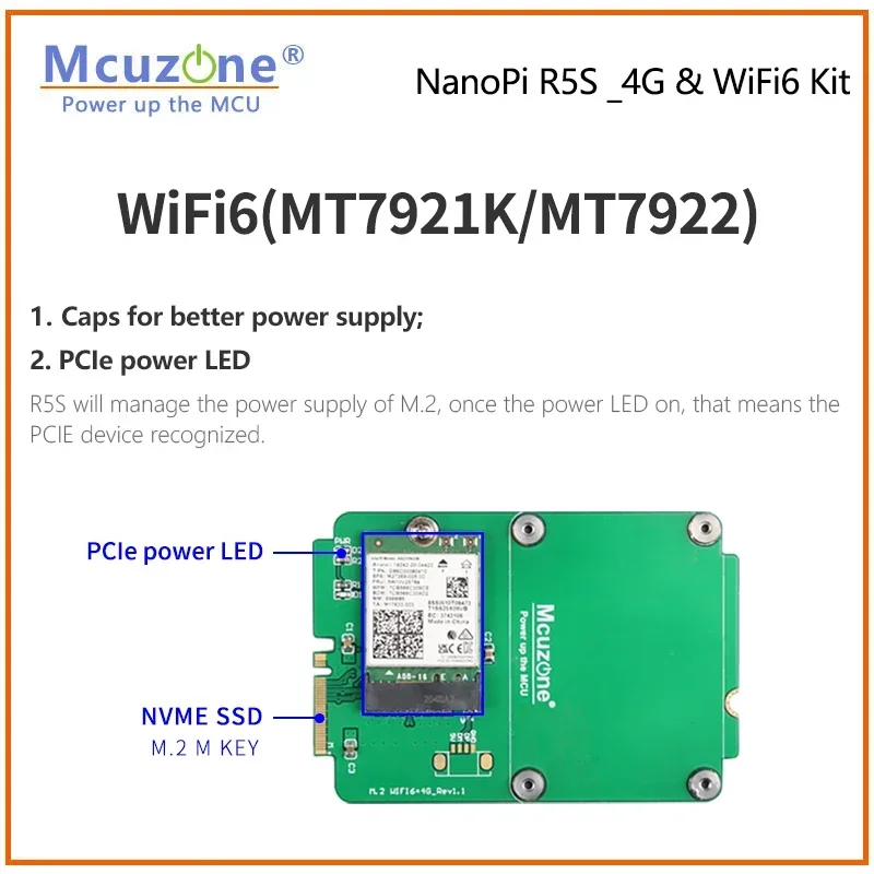 Комплект NanoPi R5S LTS и 4G WiFi6 RK3568B2 4 Гб DDR 32 emmc 2 5G ethernet * MT7922(wifi6) LTE драйвер бесплатно