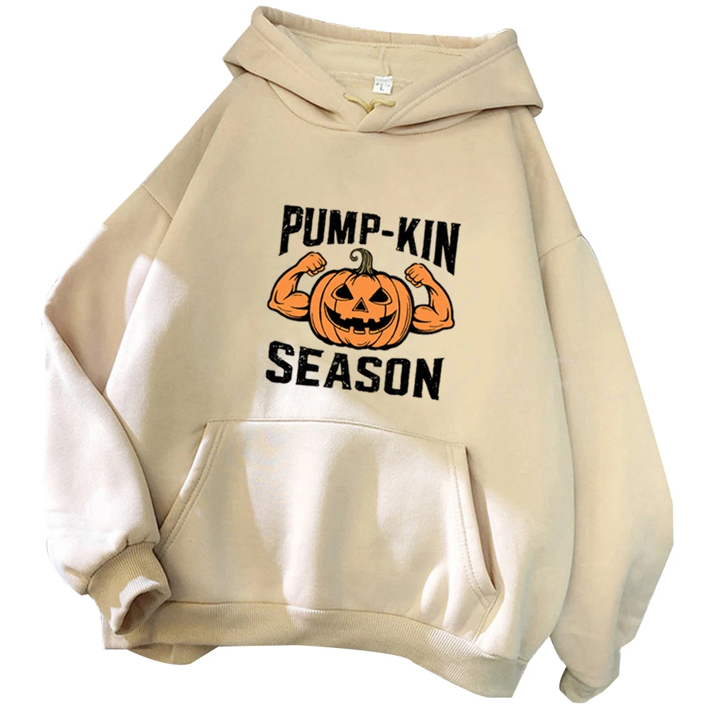 Весенне-летняя Толстовка с длинным рукавом и принтом тыквы для мужчин женщин 2024