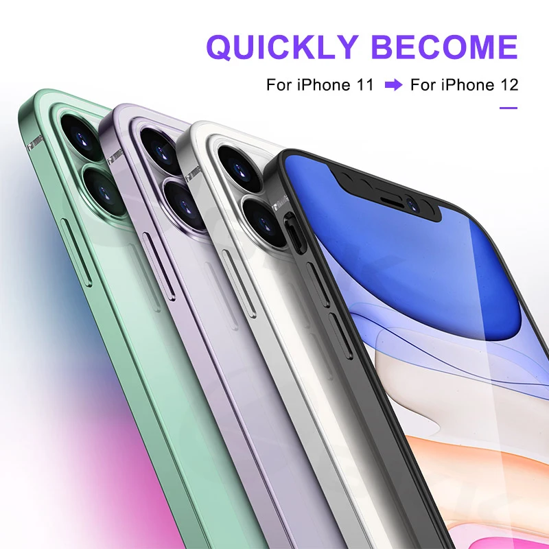 

Тонкий прозрачный защитный чехол из ТПУ GKK для IPhone, 11 секунд замены на iPhone 12