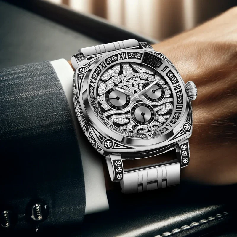Роскошные Мужские Кварцевые Наручные Часы Элегантный Индивидуальный Деловой