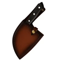 leather cleaver chopping knife scabbard protect case outdoor travel chef butcher knife sheath blade guards cover accessories
