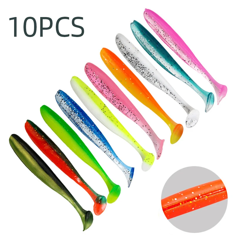 

10pcs/Lot Silicone Bait 5.5cm-7cm Soft Lures For Fishing Sea Fishing Pva Swimbait Wobblers Artificial Tackle Goods