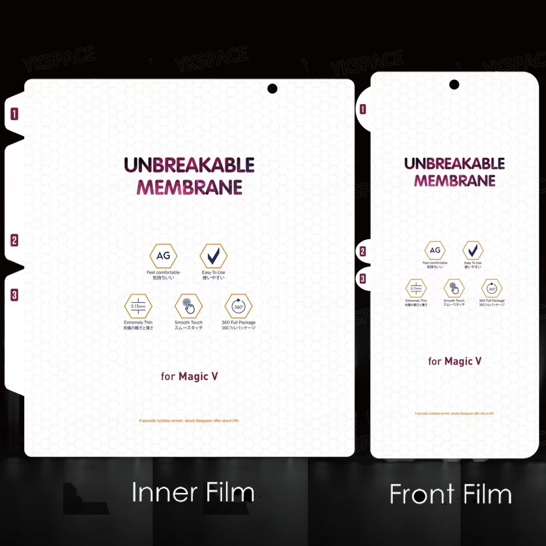 

2 in 1 Inner Front Matte Hydrogel Film For Honor Magic V Pro Plus Clear HD TPU Soft Screen Protector Anti Fingerprint