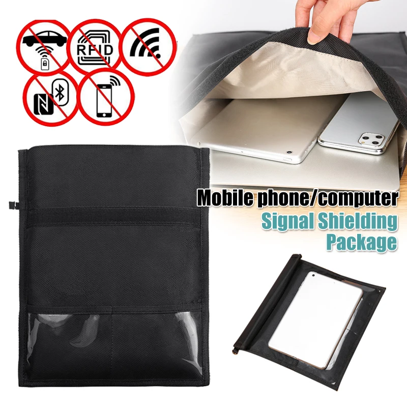

1pc Notebook Signal Shielding Bag RFID Anti-theft Brush Cell Phone Faraday Bag Radiation Signal Blocking Bag Pouch