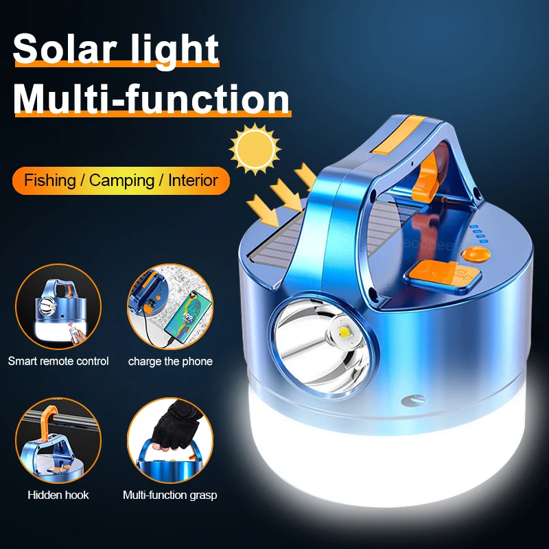 LED Camping Lantern Tents Lamp Mini Portable Camping Lights Outdoor Hiking Night USB Rechargeable Lamp for Work Repair Lighting