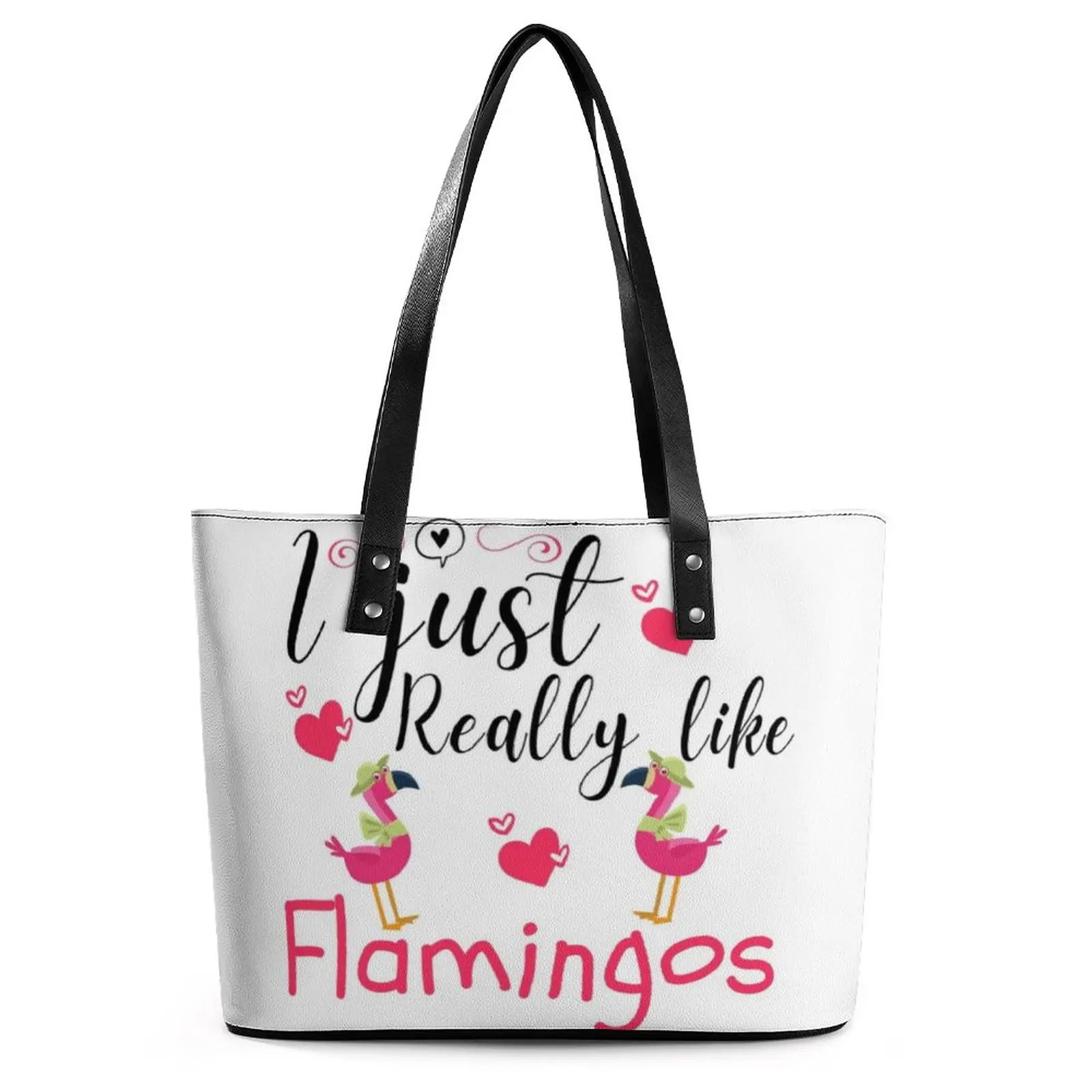 

Женская сумка-тоут с принтом в виде фламинго