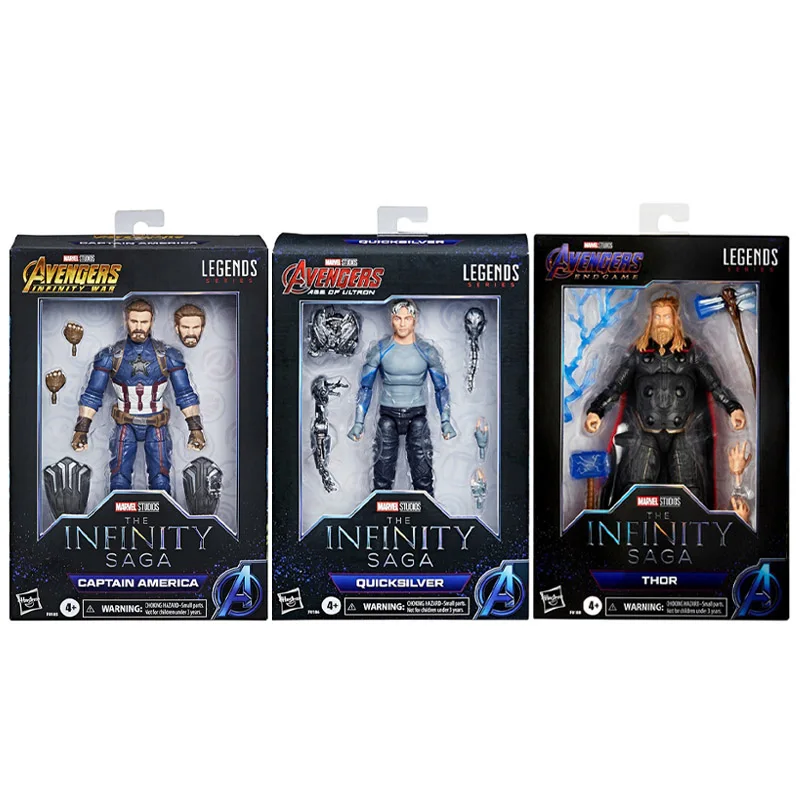 

Hasbro Marvel Legends Series The Infinity Saga Thor Captain America Quicksilver Action Figure Model Toy 6 Inch