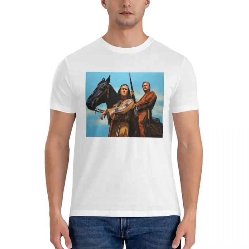 

Классическая футболка Winnetou и Old Shatterhand, Классическая футболка, эстетическая одежда, мужская одежда