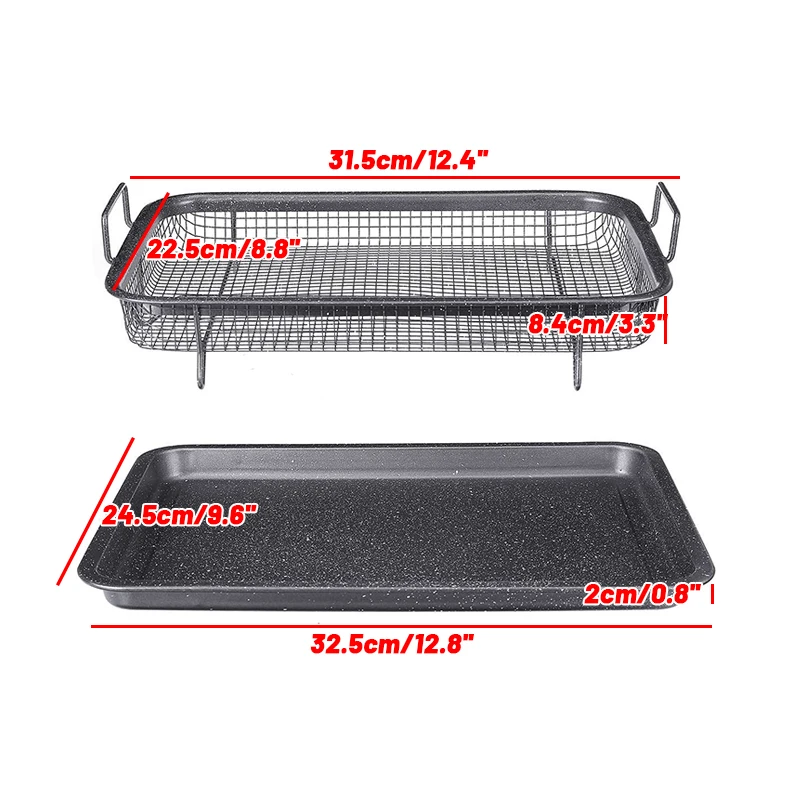 Поддон для выпечки из нержавеющей стали с медным покрытием, сковорода для жарки на масле, корзина для жареных чипсов, жаровня из сетки без приставания, кухонный инструмент.