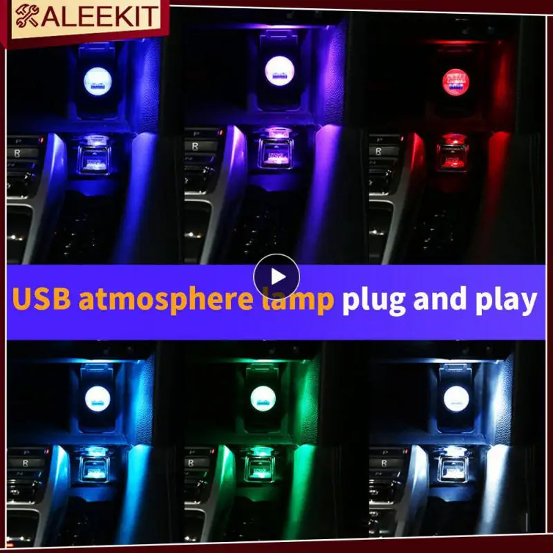

7 Colors Car Interior Light Mini Universal Voice-activated Rhythm Light Car Interior Accessories Usb Car Ambient Light Durable