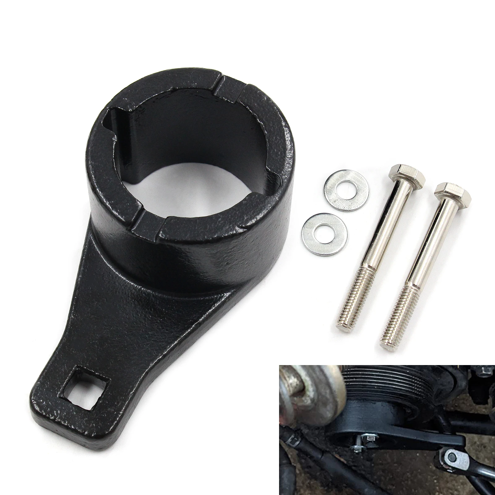 

Шкив демпфера коленчатого вала держатель гармонический инструмент с 2 шт. кривошипных болтов сменный инструмент для автомобиля