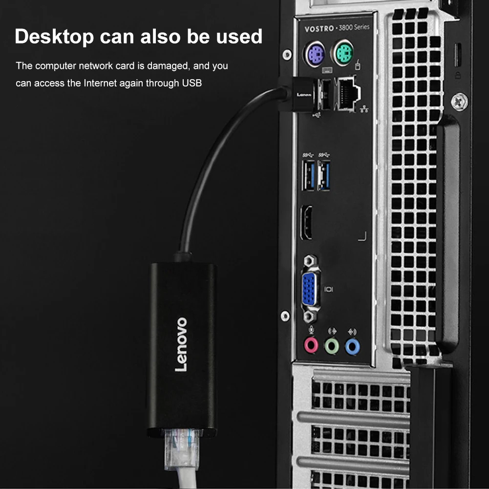 

Lenovo USB 3.0/Type-C Hub Convert Support Win7/8/10 Linux Vista Systems Ethernet RJ45 Lan Adapter for MacBook Laptops