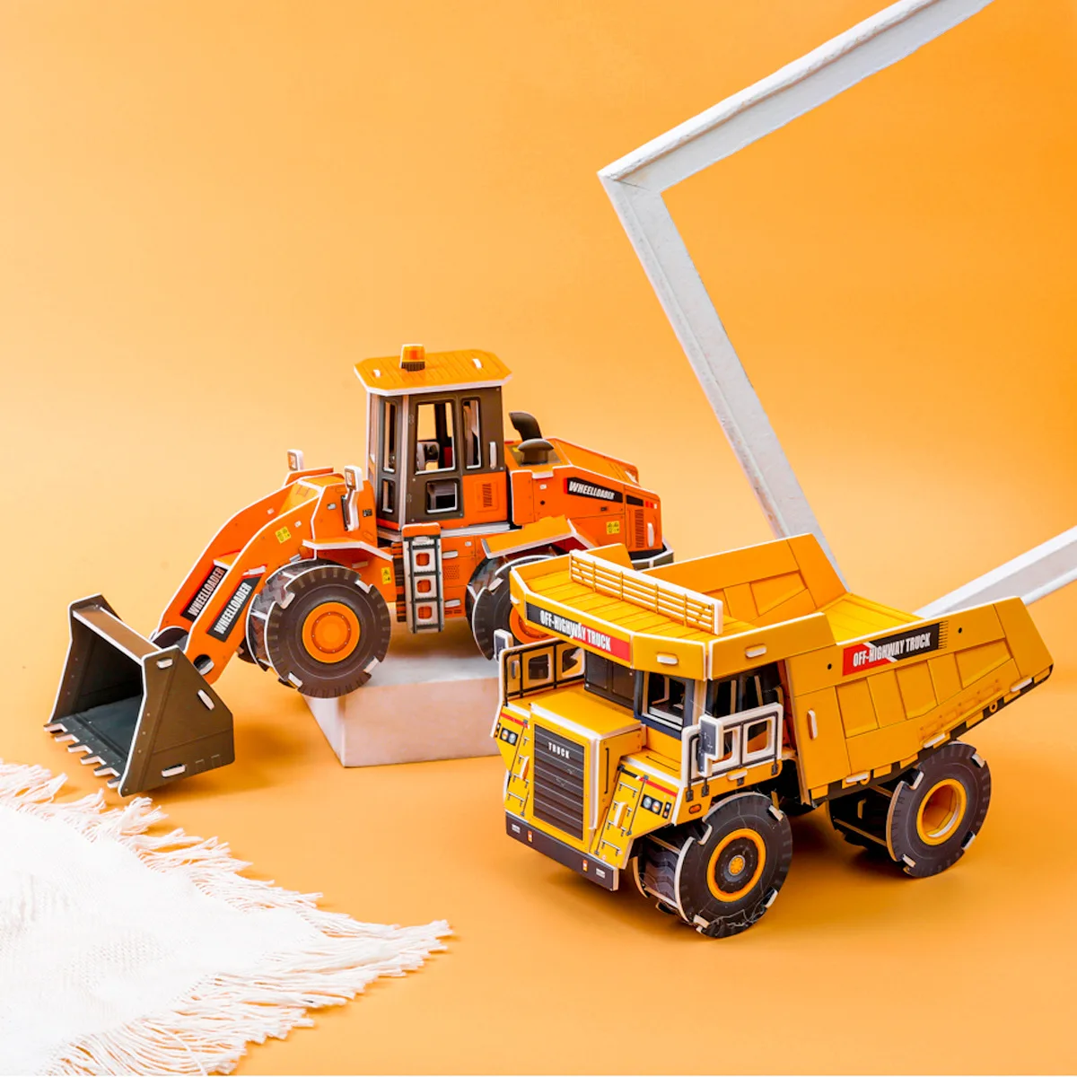 

New Year's Gift Big Engineering Truck Digger 3D three-dimensional jigsaw puzzle paper children puzzle puzzle children puzzle