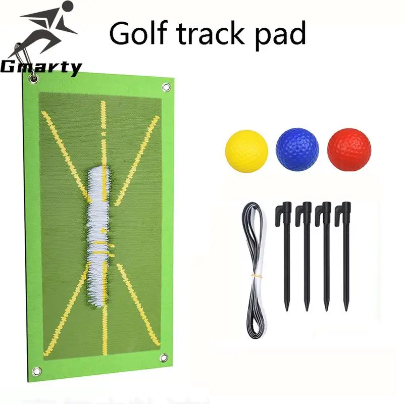 

Golf Training Mat for Swing Detection Batting trajectory direction detection analysis pad Golf Practice Mat With 3 Pcs pu Ball