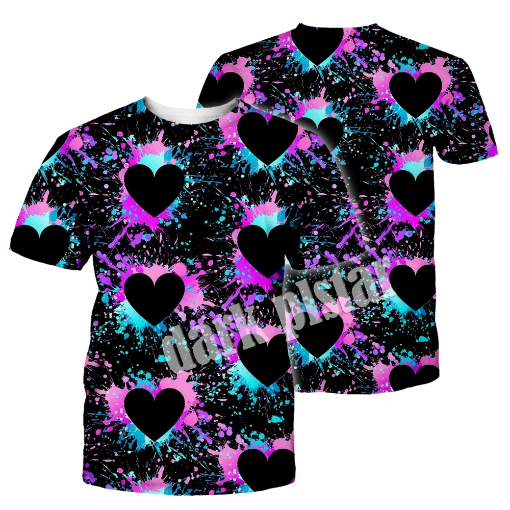 

Футболка мужская с круглым вырезом и коротким рукавом, Модная стильная тенниска с 3D-принтом Love, повседневная майка, лето