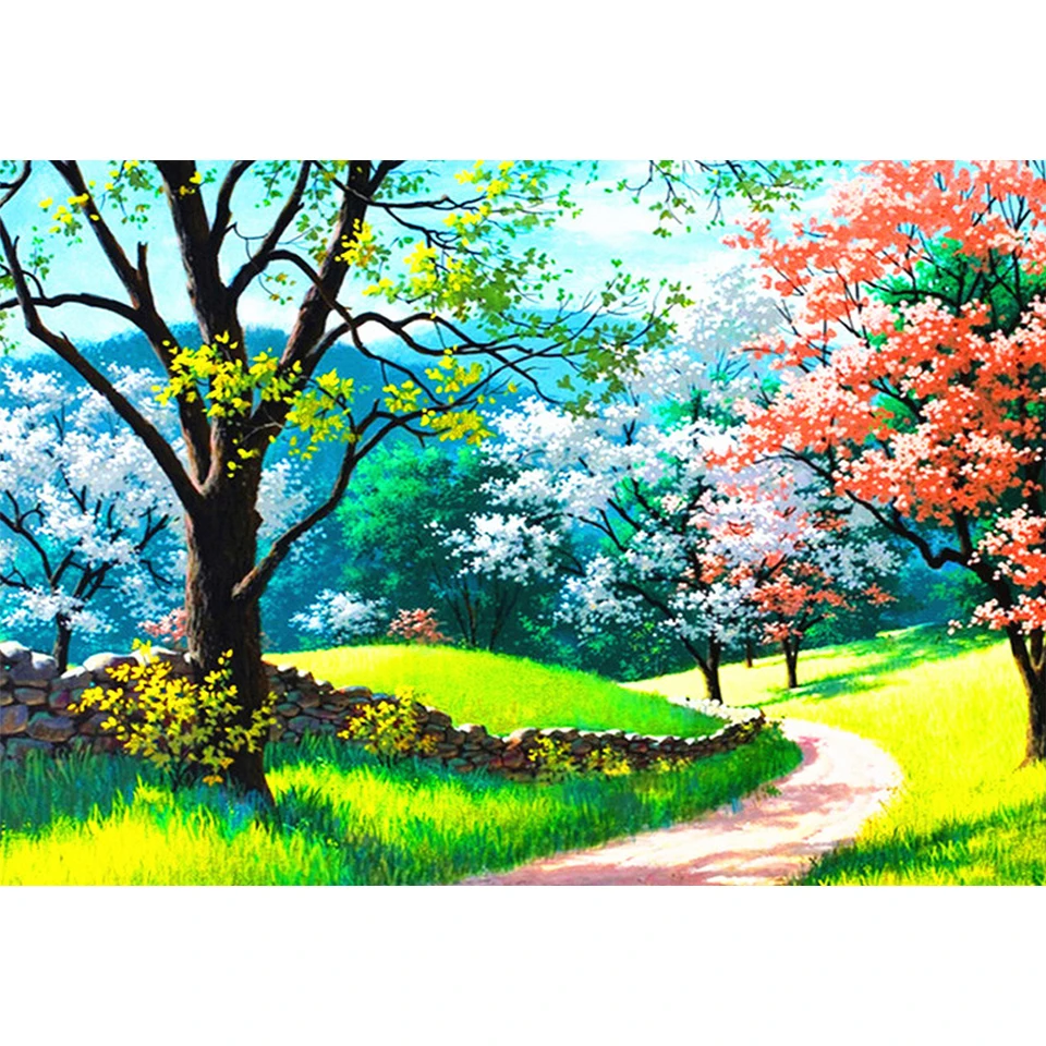 

DIY 5D Diamond Painting Landscape Rhinestone Pictures Cross Stitch Kit Full Diamond Embroidery Landscape Mosaic Gifts Home Decor