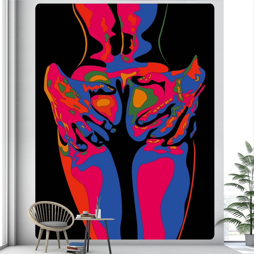 

Абстрактная женщина психоделическая сцена Мандала домашний декор художественный гобелен хиппи бохо Таро красивая комната Настенный декор