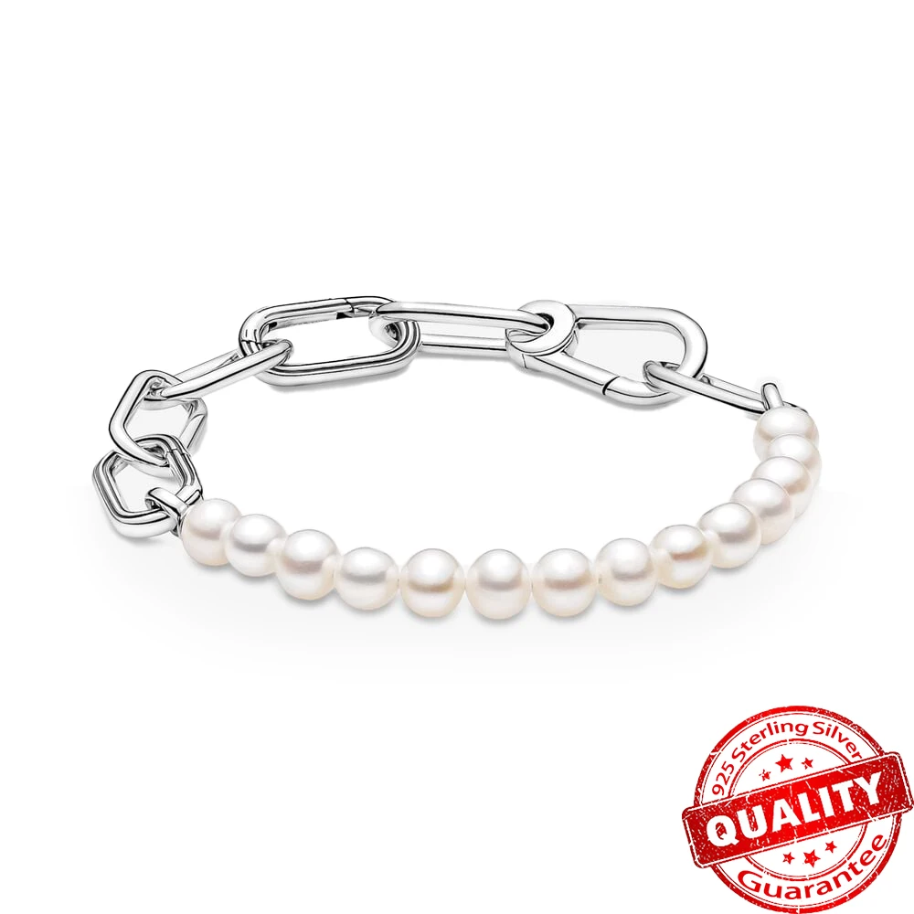 

Sparkling 925 Sterling Silver ME Freshwater Cultured Pearl Bracelet Pretty Fashion Girls Bracelet Lovely Jewelry Gifts